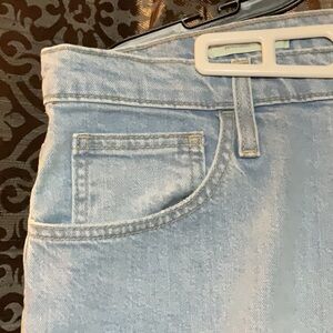 High rise wide leg jeans
